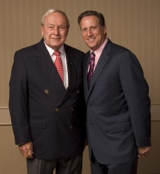 1965 Gold Tee recipient Arnold Palmer and former MGWA President Bruce Beck at the 2009 National Awards Dinner