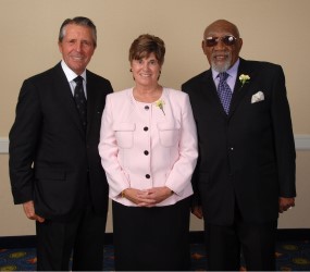 Gary Player, Former MGWA President Patricia Norton and 2008 Gold Tee Award recipient Charlie&nbsp;Sifford