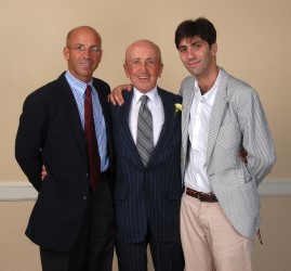 2008 Distinguished Service Award winner Lowell Schulman flanked by his sons